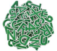 TXSN 72pcs Iron on Letters and Numbers Patches, Embroidered Letters and Numbers Applique Patches for Clothing, Hat, Jacket, Jeans, Backpacks, Bags and More, Green