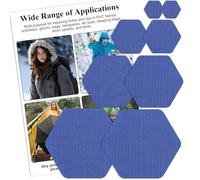 TXSN Down Jacket Repair Patches, Self Adhesive Nylon Repair Patch, Pre-Cut Waterproof Repair Patches for Down Jackets Coats Clothing Tents Sleeping Bags, Royal Blue 8pcs