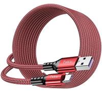 Txtcu Extra Long USB C Cable 8M,USB Charger Premium Braided A to Type Cord for Samsung Galaxy S10/S9/S8 Plus,Note 10 9 8,PS5 Controller,LG V30 V20 G6 G5,Moto,Huawei P30, Red