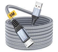 Txtcu Micro USB Cable 5m, Long Micro Charger Cable Android Charging Cord Braided PS4 Controller Charge Cord Compatible for Samsung Galaxy S7/S5/J3/J5/J7,Huawei,HTC,LG,PS4,Kindle,Xbox,Nexus,Nokia