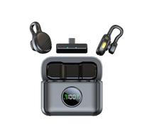 TXTUNE Mini Wireless Microphone for iPhone 15/16 and Android Phone, Clip On USB C Lavalier Mic with Charging Case, 7H Battery, Noise Canceling Lapel Microphone for Video Recording Vlogging, YouTube