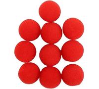 Txuolin 10Pcs Red Sponge Balls Finger Sponge Ball Magic Ball Close-Up Props Toy Classical Comedy Trick Props Novelty Magic Kits Accessories (3.5cm)