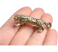 Txuolin 1Pc Gold Antique Copper Tiger King Figurines Home Decor Accessories Vintage Brass Animal Ornaments Collectible Figurines Desk Decorations