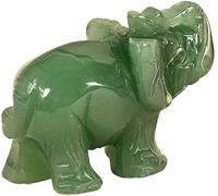 Txuolin 1Pc Green Elephant Ornament Handcraft Natural Green Jade Stone Elephant Statue Decor Toys in Hand, Statues, Home Decor Products