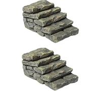 Txuolin 1Pc Miniature Resin Bridge Stone Straight Bridge Stairs Steps Fairy Ornament Flower Pot Plant Micro Landscaping Decor Bonsai Craft Straight Stairs Outdoor Garden Sculptures Garden