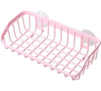 Txuolin 1Pc Pink Multifunctional Drain Rack,Hanging Storage Rack Drain Rack Sink Shelf Suction Cup Dishwashing Soap Sponge Holder for No Drill Rustproof Kitchen Sink Organizer Kitchen Accessories