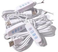 Txuolin 1Pc White DC5V USB LED Dimmer Extension Cable with On/Off Switch Adapter LED Dimming Controller for LED Light Bulb Lamps USB-Port Power Cable for Led Light Bulb Lamps USB Cables