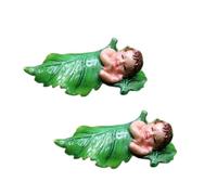 Txuolin 2Pcs Sleeping Fairy Miniature Figurines, Fairy Garden Animals for Garden, Accessories, iry Supplies, Micro Landscape, Plant Pots, Bonsai Craft Decor Outdoor Yard Home Decoration