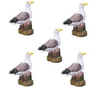 Txuolin 5Pcs Sea Bird Seagull Stand Stump Miniature Fairy Garden Home Houses Decoration Craft Micro Landscaping Decor DIY Accessories, Garden Sculptures and Outdoor Statues