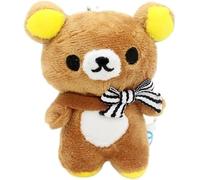 Txuolin Brown Standing Bear Plush Stuffed Ornament, 11CM Key Chain Plushie Ornament, Standing Bear Charm Ornament, Kawaii Design Pendant, Soft Figure Doll Stuffed Animals Keychain