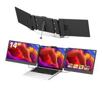 TXV Laptop Screen Extender - 14" Portable Monitor for Laptop, Full HD 1080P IPS Display, USB-C & HDMI, Dual Speakers, 72% Color Gamut, for Work, Travel, Gaming