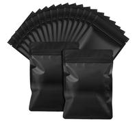 TXXATX 120 Pcs Mylar Bags 7x10 cm Smell Proof Bag Resealable Foil Ziplock Bags Black Grip Seal Packaging Baggies Self Sealing Sweet Pouches for Food Storage Coffee Cookies Candy Seed Jewelry Sample