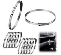 TXXATX 130-150 mm CV Axle Cuffs Clamps Pack of 10 Hose Clamps Stainless Steel Adjustable 1 Ear Hose Clamps Universal Clamp for Hoses Water Pumps Cables