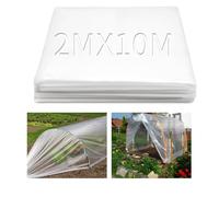 TXXATX 2 x 10 M Heavy Duty Polythene Sheeting Extra Thick Clear Plastic Sheeting Polythene Cover Sheets Greenhouse Film for Gardening Farming Polytunnel Covers Painting Work Building Protection