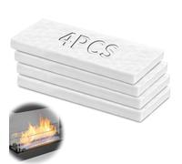 TXXATX 4 Pièces Ceramic Wool Sponge 300x100x25mm Ceramic Wool for Bioethanol Extend Fire Life for Bioethanol Fireplace Table Top Ethanol Burner