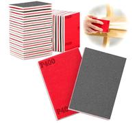 TXXATX 400 Grits Sanding Sponge 27 Pieces Sponge Sanding Pads Flexible Pads Washable and Reusable Wet and Dry Blocks Sandpapers for Drywall Wood Furniture Metal Polishing Painting Auto Repair