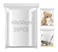 TXXATX 40x60cm Resealable Plastic Bags 20pcs Sealable Plastic Bags Clear Sealable Bags Plastic Bags Sealable Large Sealed Bags Plastic Seal Bags for Shoes Clothing Office Supplies Collectibles