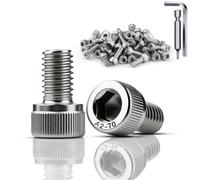 TXXATX 60 Pcs M5x10 mm Hex Socket Head Cap Screws Bolts 304 Stainless Steel Cylinder Socket Bolts DIN 912 /ISO 4762 Fully Threaded Machine Screws for DIY Home Bicycle Furniture Repair