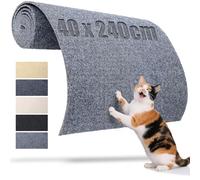 TXXATX Cat Scratching Mat Self-Adhesive 240x40 cm Scratch Wall Mat Scratcher Light Gray Cat Carpet Protector Reusable Furniture Protector Pad for DIY Scratching Boards Sofa Floors Chair