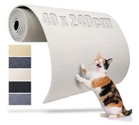 TXXATX Cat Scratching Mat Self-Adhesive 240x40 cm Scratch Wall Mat Scratcher White Cat Carpet Protector Reusable Furniture Protector Pad for DIY Scratching Boards Sofa Floors Chair