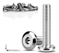 TXXATX M5 Bolts M5x40 mm Flat Head Hex Socket Screws 50pcs Allen Screw 40 mm Bed Bolts with Hex Key for DIY & Home Repairs, Woodworking Projects, Furniture Cots Beds Assembly, Machinery