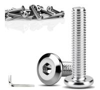 TXXATX M8 Bolts M8x40 mm Flat Head Hex Socket Screws 25pcs Allen Screw 40 mm Bed Bolts with Hex Key for DIY & Home Repairs, Woodworking Projects, Furniture Cots Beds Assembly, Machinery