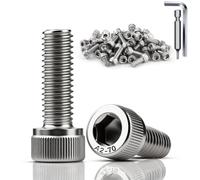 TXXATX M8 Screws Allen Socket Head Cap Screws M8x30 mm, 12 Pcs Hex Bolts 304 Stainless Steel Cylinder Socket Bolts DIN 912 /ISO 4762 Fully Threaded Machine for DIY Home Repairs Bicycle Motorcycle
