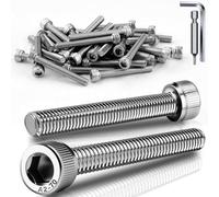TXXATX Pack of 120 Screws M3 x 18 mm Cylinder Head Screws DIN 912 Stainless Steel A2 V2A Hexagonal Screws Cylinder Screws with Hexagon Socket Full Thread Allen Screws for Mechanical Furniture Repair