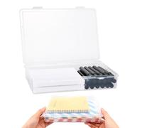 TXXATX Pack of 2 Storage Containers with Lid, 23 x 17 x 5 cm, Document Box, Storage Box with Lid, Flat Stackable Storage Box, Flat with Snap Seal for Documents, Stationery, Cosmetics