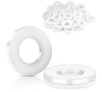 TXXATX Pack of 60 Plastic Washers M5 x 10 mm Nylon Washers DIN 125 Flat Plastic Washers White Body Washers Round Spacers Spacers for Screws Shower Head