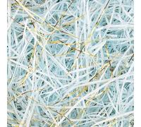 TXXATX Shredded Tissue Paper 270g Blue and Gold Shredded Tissue Paper for Gift Boxes Stuffing Packaging Filler Gift Basket Filler for Hamper Filling Packaging Decoration