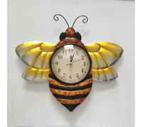 TXYS Bee Clock for Wall Decor Honeybee Outdoor Clocks and Indoor Decorative Art Wall Sculptures Your Home Yard, Hallway, Bathroom and Any Room