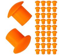 TXZWJZ Rebar Caps 50PCS Mushroom Rebar End Caps,Plastic Rebar Safety Caps,Construction Safety Caps Fit for Concrete Stakes Rebar #3-#7, 3/8-1 inch Orange