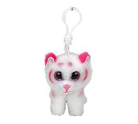 TY 2005114 Tabor Tiger Keychain, Animal, White, 7 CM