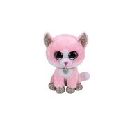 TY 2007516 Fiona Cat Beanie Boo Pink Stuffed Animal, Multicoloured, 3.1 x 2.75 x 5.51 Centimeters