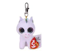 Ty Beanie Boo Pixy the Unicorn Keyring Clip White