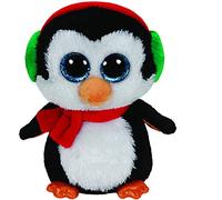 TY 41125 North, Penguin with Scarf and Glitter Eyes Beanie Boo's, X-Mas, 15 cm