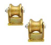 ty 60mmSteel Swivel Casters Golden Double Wheel Direct Pulley Rollers for Industrial Machines Sturdy Fixed Wheels 2.5in Diameter