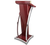 ty Adjustable Curved Metal Lectern - Versatile Podium for Church School Office Presentations Events Teaching & Public Speaking