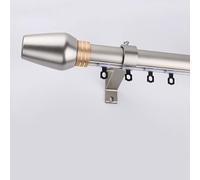 ty Aluminum Track for Curtains 2.4M (7.9FT) WallMounted Roman Rod with Silent Rollers Ideal for Privacy Room Dividers in Living Room & Bedroom (Gray)