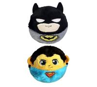 TY Batman and Superman Bouncy Balls 2-Piece Set - Soft Plush Toys for Kids - Collectible Stuffed Plushies - Fun Bounce Toy Gift for Boys & Girls