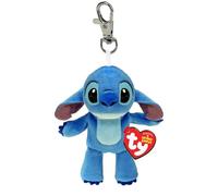TY - Beanie Babies Clip - Key Ring Made of Soft Plush - Stitch - Disney Lilo & Stitch Collection - 12 cm - T34013