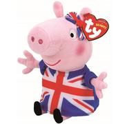 TY Beanie Babies Peppa Pig Union Jack - 15 cm