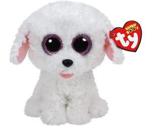 Ty Beanie Baby Boos 37175 Pippie White Bichon Frise Dog 16cm /NEW
