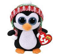 Ty Beanie Baby Boos 37239 Penelope Christmas Penguin with Knitted Hat 16cm NEW