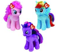 TY Beanie Baby My Little Pony - Set of 3 (Rainbow Dash, Pinkie Pie & Twilight Sparkle)