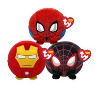 TY Beanie Balls Plush Multipacks - Iron Man, Miles Morales and Spiderman Teddies - Soft Plush Toys for Babies and Children
