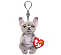Ty Beanie Bellies Clips T43111 Plush Key Ring, Wilfred The Dog with Golden Eyes Glitter, Plush Animals with Soft Belly 12 cm