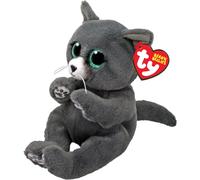 TY Beanie Bellies Collection Binx the Russian Blue Cat Rukus the Skunk 15cm Soft Plush Toy