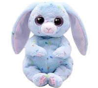 Ty Beanie Bellies Skippy the Easter Bunny Light Blue with Pink Glitter Eyes, Cuddly Plush Toys with Soft Tummy, Easter, 20 cm, T41515